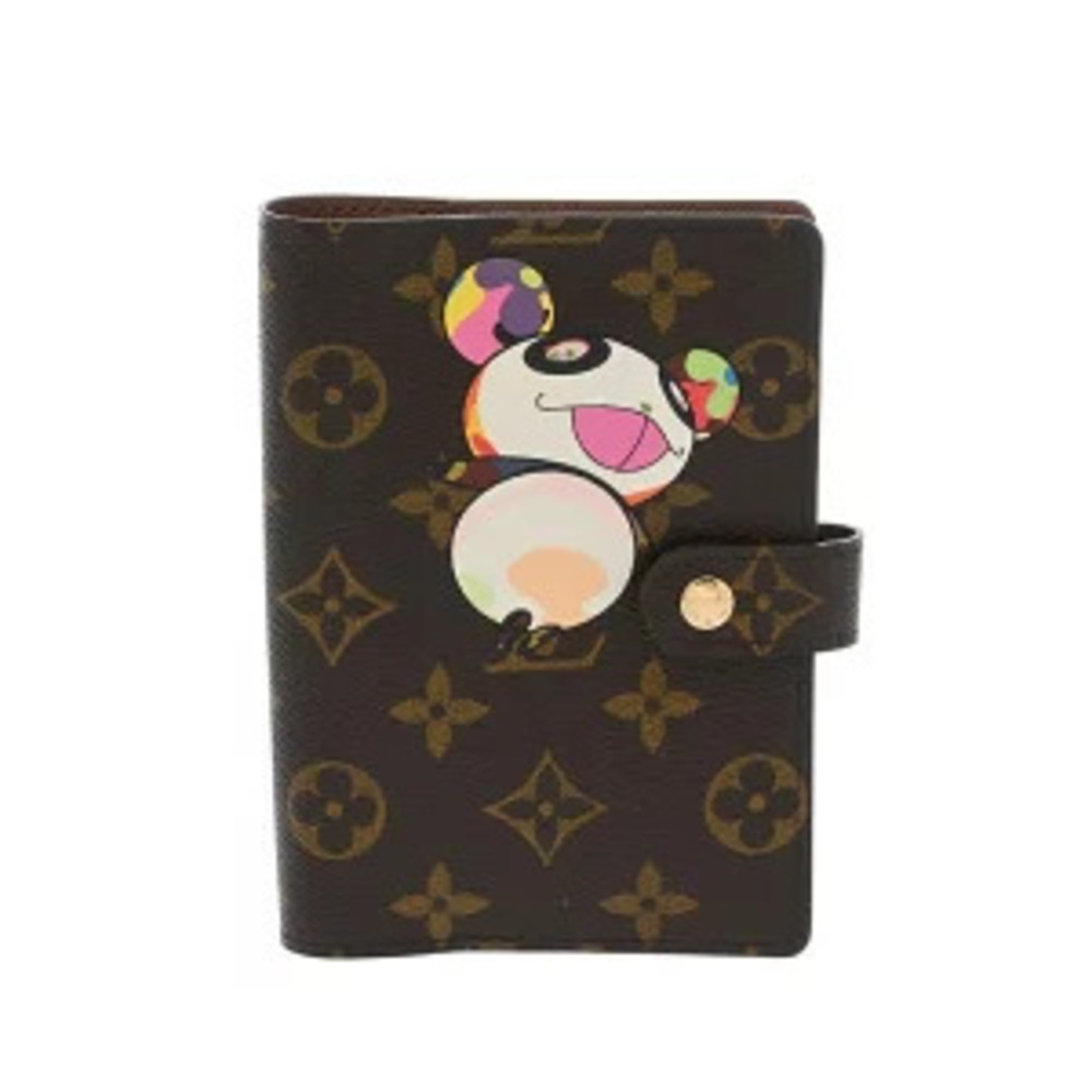 Louis Vuitton LV Takashi Murakami Agenda Monogram Panda Canvas Notebook Brown